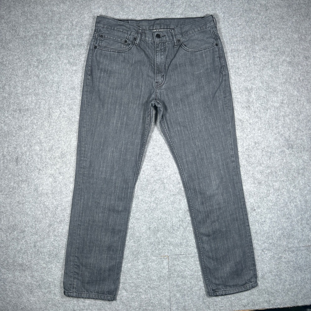Levi's 511 Denim Jeans Mens 36x32(34x29.5) Grey Slim straight fit Casual